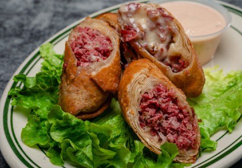 Homemade Reuben Egg Rolls